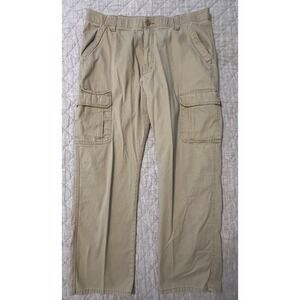 Wrangler ATG Cargo Pants Mens 38x32 Khaki Outdoor Hiking Work Tactical Gorpcore